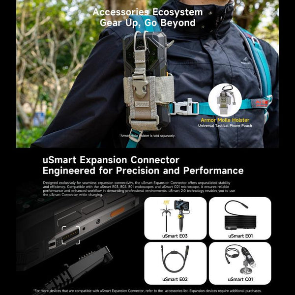 Ulefone Armor 33 Pro Rugged Phone, 16GB+512GB, Night Vision, 6.95 inch + 3.4 inch Dual Screen Android 14 MediaTek Dimensity 7300X Octa Core, Network: 5G, OTG, NFC