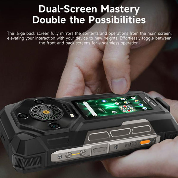 Ulefone Armor 33 Pro Rugged Phone, 16GB+512GB, Night Vision, 6.95 inch + 3.4 inch Dual Screen Android 14 MediaTek Dimensity 7300X Octa Core, Network: 5G, OTG, NFC