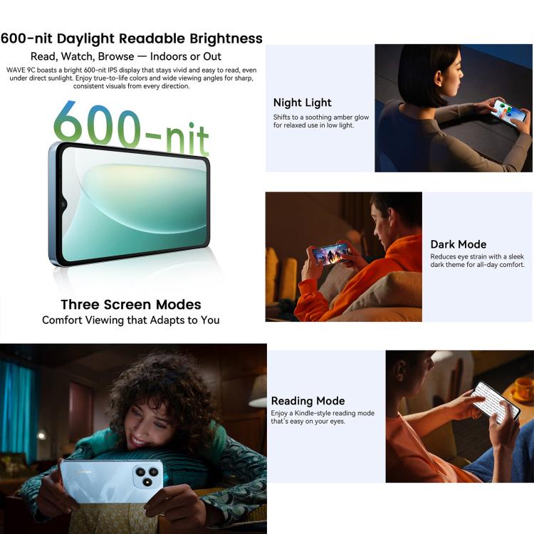 Blackview WAVE 9C, 4GB+64GB, 6.56 inch Android 15 Unisoc T603 SC9863A Octa Core, Network: 4G, OTG