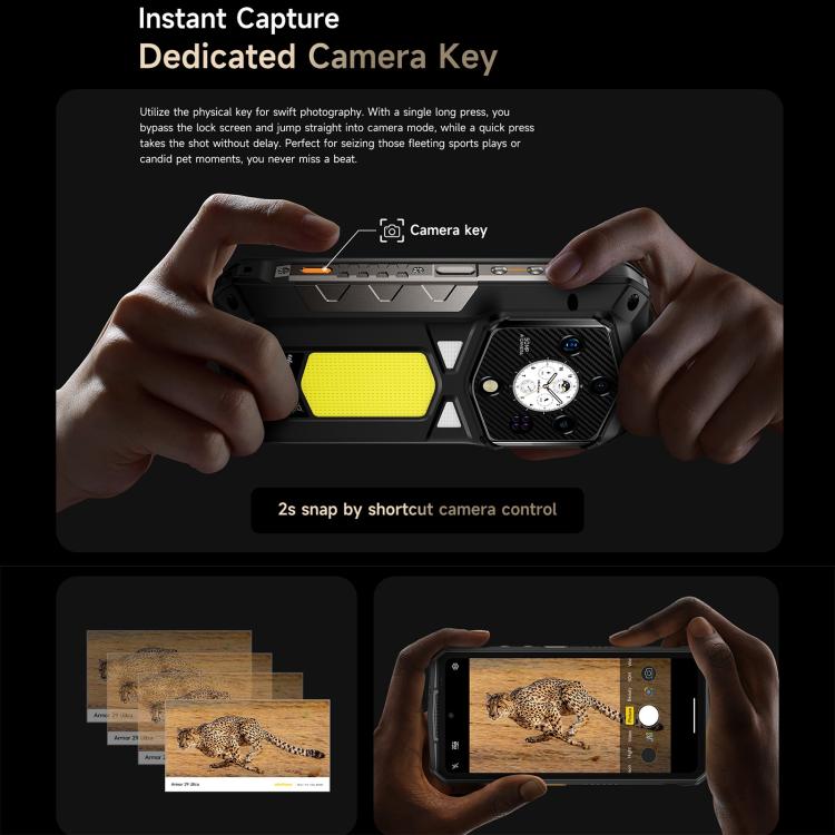 Ulefone Armor 29 Ultra Rugged Phone, 16GB+1TB, Night Vision, 6.67 inch + 1.04 inch Android 15 MediaTek Dimensity 9300+ Octa Core, Network: 5G, Versatile LED Light, Warning Light
