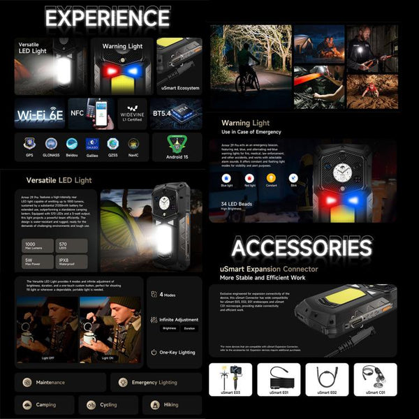 Ulefone Armor 29 Pro Rugged Phone, 16GB+512GB, Night Vision, 6.67 inch + 1.04 inch Android 15 MediaTek Dimensity 7400 Octa Core, Network: 5G, OTG, NFC