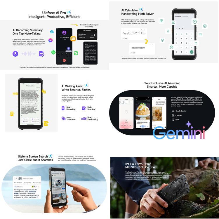 Ulefone RugKing, 8GB+256GB, IP68/IP69K Rugged Phone, 5.99 inch Android 15 Unisoc T7255 Octa Core, Network: 4G, NFC, OTG