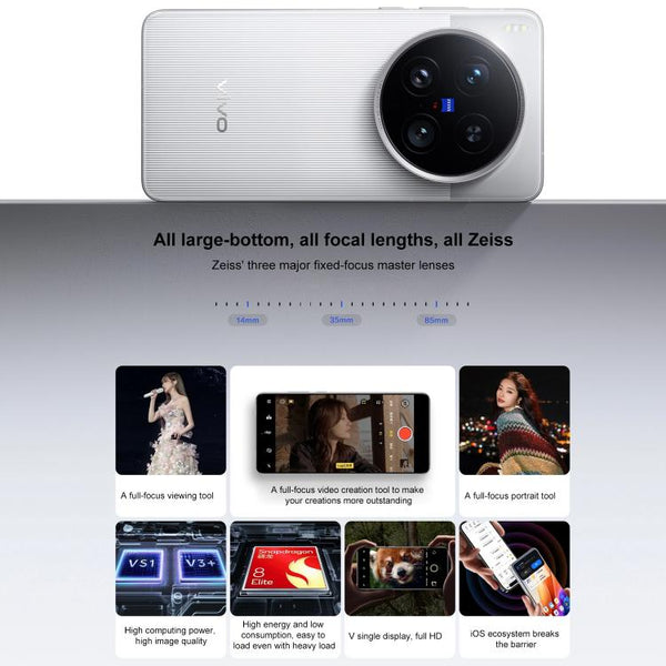 vivo X200 Ultra, 12GB+256GB, Face ID / 3D Ultrasonic Fingerprint, 6.82 inch OriginOS 5 / Android 15 Snapdragon 8 Elite Octa Core, OTG, NFC, Network: 5G, Support Google Play