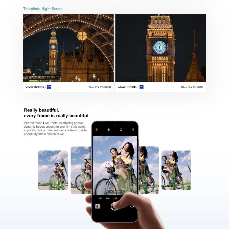 vivo X200s, 12GB+512GB, Face ID / 3D Ultrasonic Fingerprint, 6.67 inch OriginOS 5 / Android 15 Dimensity 9400+ Octa Core, OTG, NFC, Network: 5G, Support Google Play