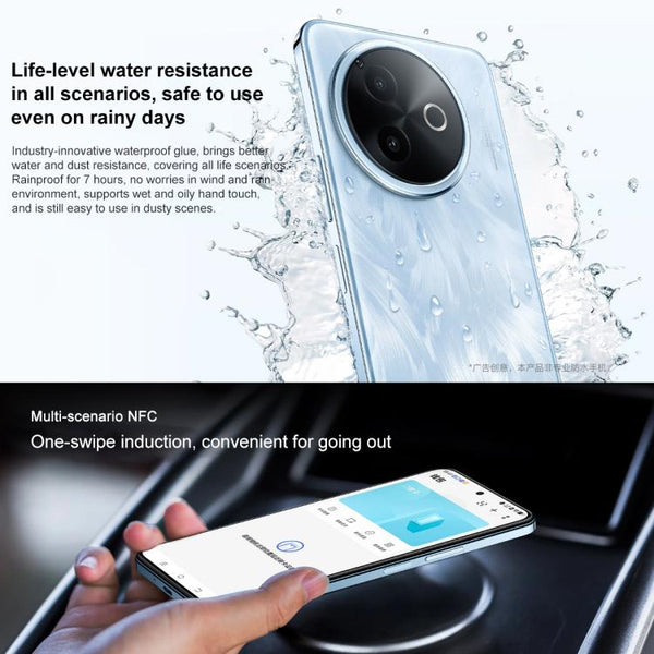 vivo Y300i, 8GB+256GB, Face ID / Side Fingerprint, 6.68 inch Android 15 OriginOS 5 Snapdragon 4 Gen 2 Octa Core, OTG, NFC, Network: 5G