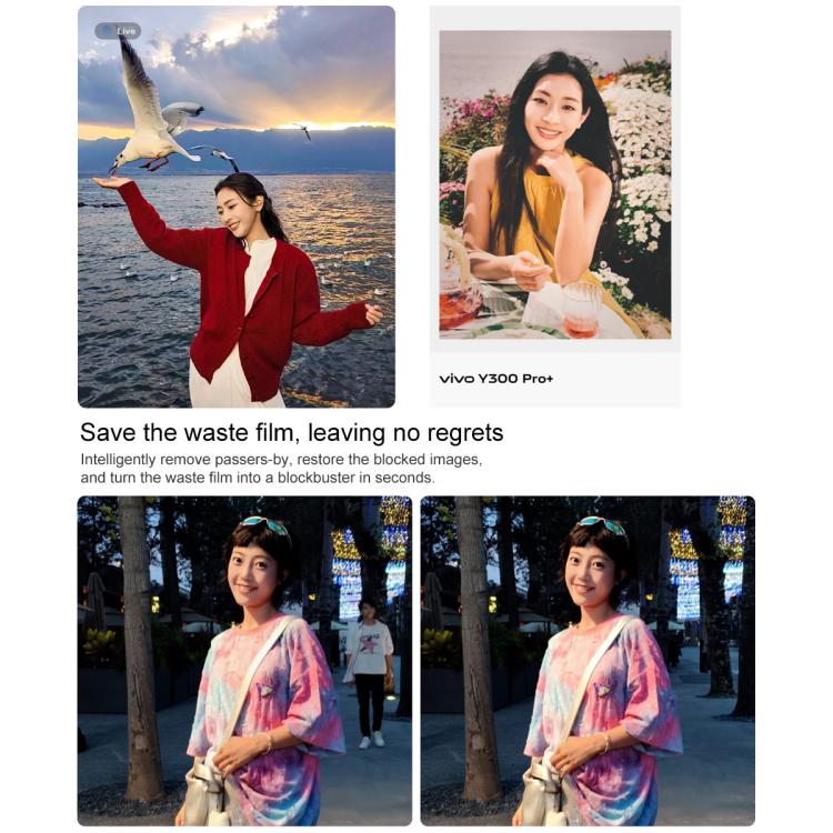 vivo Y300 Pro+, 12GB+256GB, Face ID / Screen Fingerprint, 6.77 inch Android 15 OriginOS 5 Snapdragon 7s Gen 3 Octa Core, OTG, NFC, Network: 5G