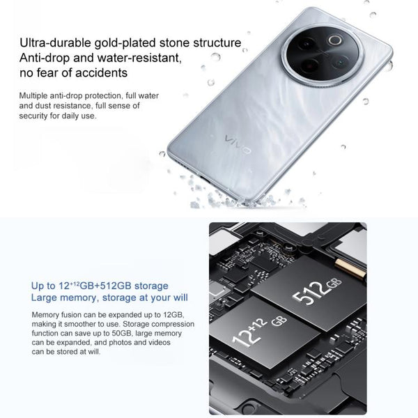 vivo Y300 Pro+, 12GB+512GB, Face ID / Screen Fingerprint, 6.77 inch Android 15 OriginOS 5 Snapdragon 7s Gen 3 Octa Core, OTG, NFC, Network: 5G