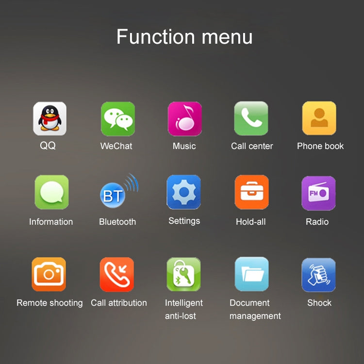 1.77 inch, MTK6261D, 21 Keys, Support Bluetooth, MP3, Anti-lost, Remote Capture, FM, GSM, Dual SIM