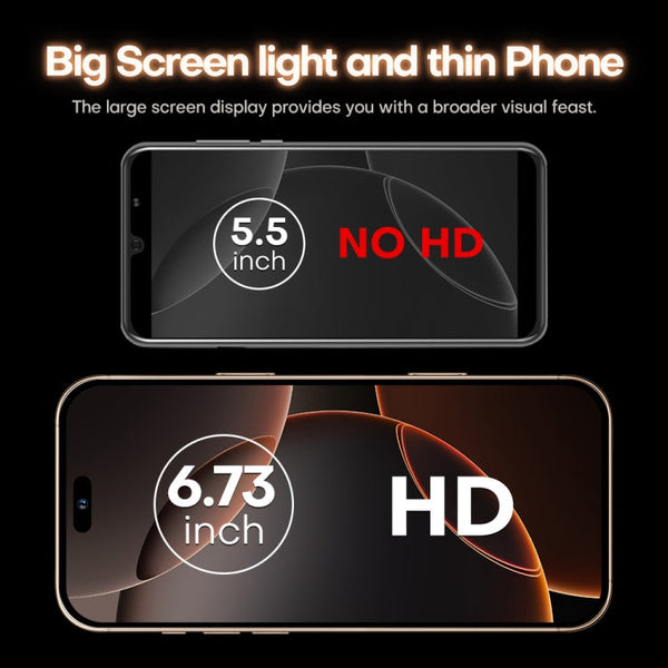 i16 Pro Max / A08A, 3GB+64GB, 6.73 inch Screen, Face Identification, Android 8.1 MTK6753 Octa Core, Network: 4G, Dual SIM, AU Plug