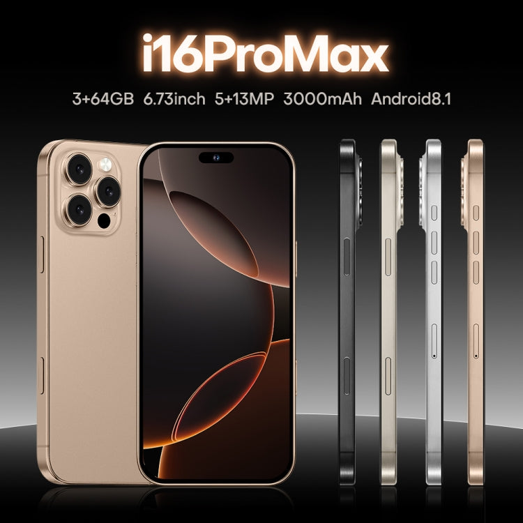 i16 Pro Max / A08A, 3GB+64GB, 6.73 inch Screen, Face Identification, Android 8.1 MTK6753 Octa Core, Network: 4G, Dual SIM, US Plug, i16 Pro Max / A08A, US Plug