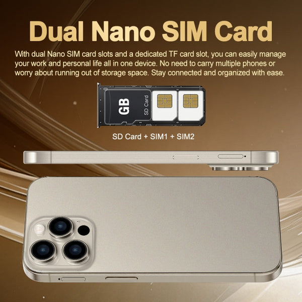 i16 Pro Max / Q5A, 6GB+128GB, 6.5 inch Screen, Face Identification, Android 10 MTK6762 Octa Core, OTG, NFC, Network: 4G, Dual SIM, US Plug, i16 Pro Max / Q5A, US Plug