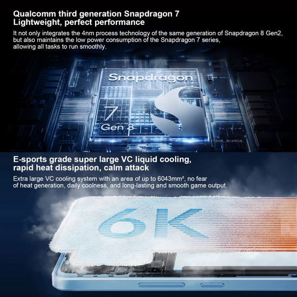 vivo Y200 GT, Dual Back Cameras, 12GB+256GB, Face ID Screen Fingerprint Identification, 6.78 inch Android 14.0 OriginOS 4 Snapdragon 7 Gen 3 Octa Core 2.63GHz, OTG, NFC, Network: 5G, Support Google Play