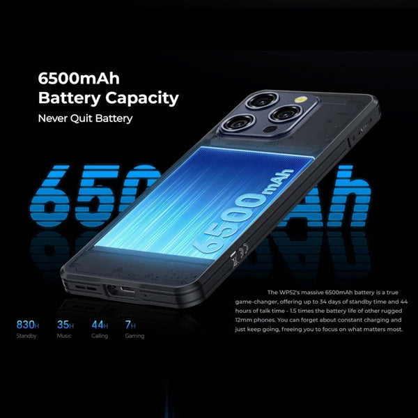 Oukitel WP52 5G Rugged Phone, 4GB+256GB, 6.6 inch Android 14.0 MediaTek Dimensity 6100+ Octa-core 3.0GHz, NFC, OTG, Network: 5G