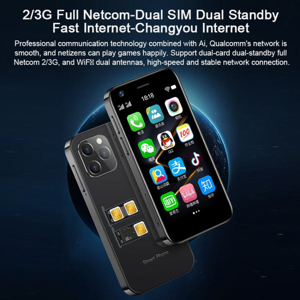 Face Recognition, 3.0 inch Android 9.0 MTK6737M Quad Core up to 1.1GHz, Bluetooth, WiFi, FM, Network: 4G, Dual SIM, 2GB+16GB