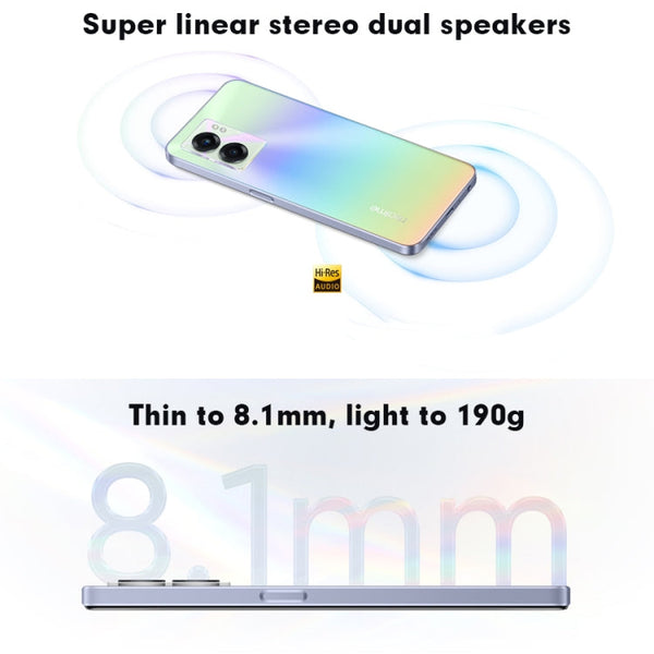 Dual Back Cameras, Side Fingerprint Identification, 5000mAh Battery, 6.58 inch Realme UI 3.0 / Android 12 MediaTek Dimensity 810 Octa Core up to 2.4GHz, Network: 5G, Support Google Play