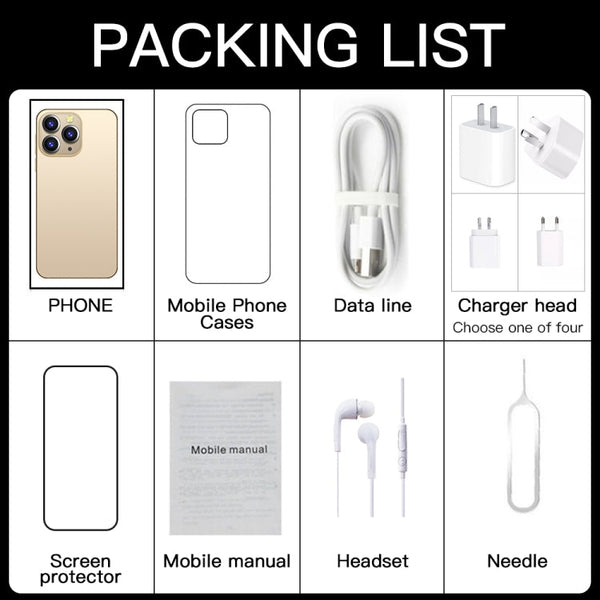 Face Identification, Android 10 MTK6737 Quad Core, Network: 4G,  with 64GB TF Card, i14 Pro Max N86 4GB+32GB