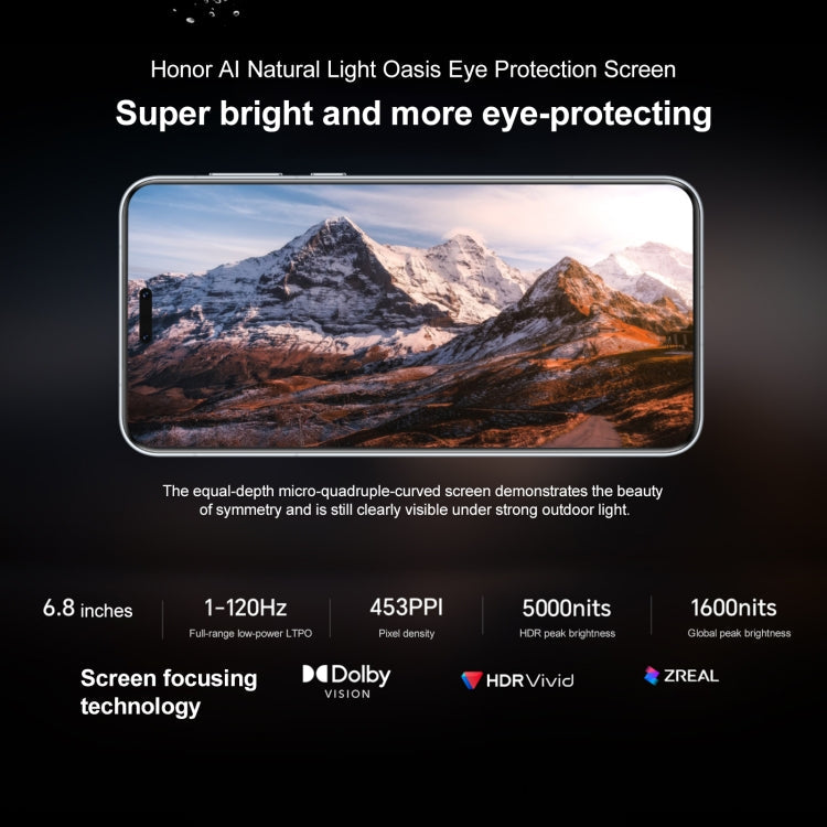Honor Magic7 Pro, 12GB+256GB, Screen Fingerprint, 6.8 inch MagicOS 9.0 / Android 15 Snapdragon 8 Elite 3nm Octa Core, Network: 5G, NFC, OTG, Not Support Google Play