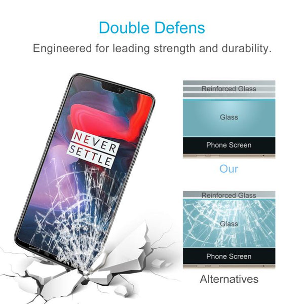50 PCS 0.26mm 9H 2.5D Tempered Glass Film for OnePlus 6
