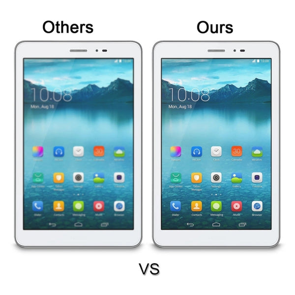 2 PCS 8 inch Universal 0.4mm 9H Surface Hardness Tempered Glass Screen Protector