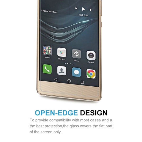 50 PCS 0.26mm 9H 2.5D Tempered Glass Film for Huawei P9 lite, No Retail Package