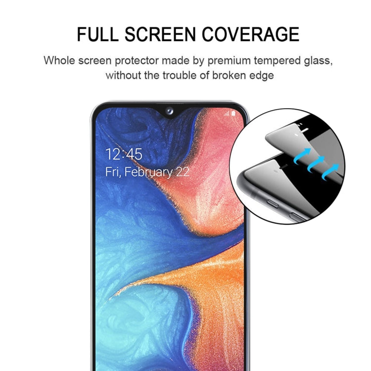 25 PCS Full Glue Full Cover Screen Protector Tempered Glass film for Galaxy A20e, For Galaxy A20e