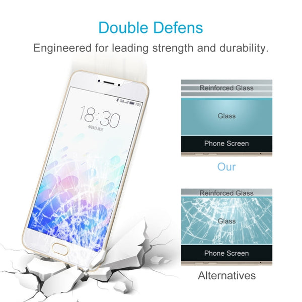 100 PCS for Meizu M3 Note / Meilan Note 3 0.26mm 9H Surface Hardness 2.5D Explosion-proof Tempered Glass Screen Film