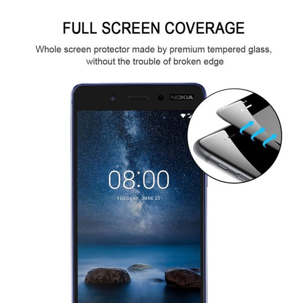 25 PCS Full Glue Full Cover Screen Protector Tempered Glass film for Nokia 2.1