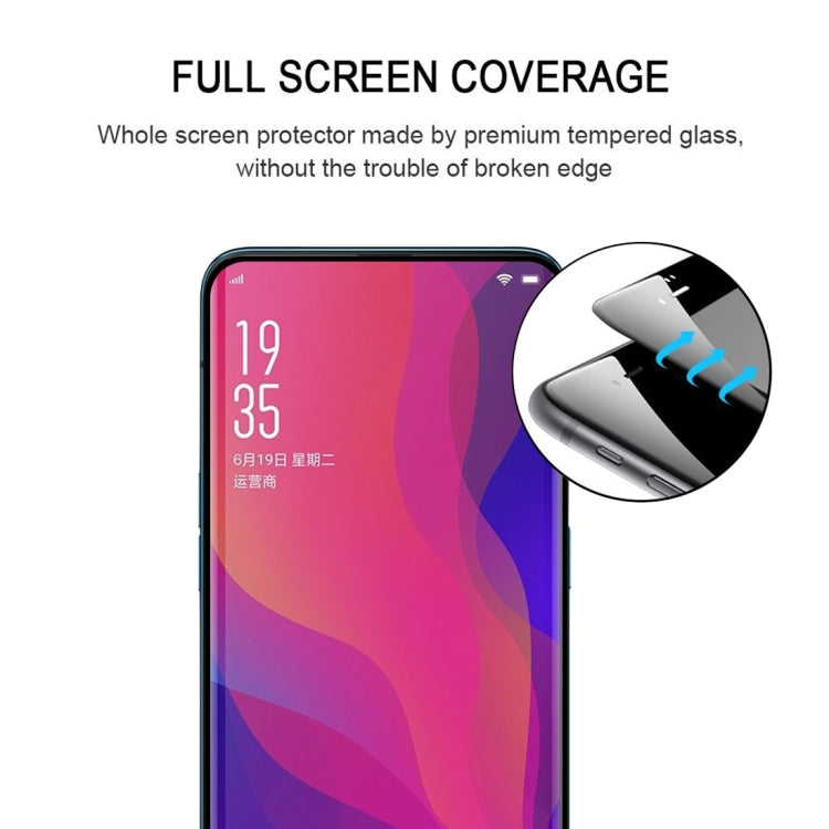 Edge Glue 3D Curved Edge Full Screen Tempered Glass Film For OPPO Find X