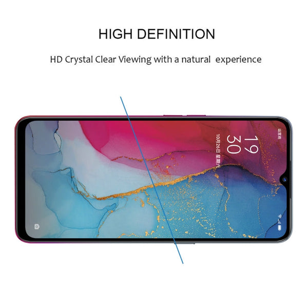 25 PCS For OPPO Reno 3 / Reno3 Youth Full Glue Full Cover Screen Protector Tempered Glass Film