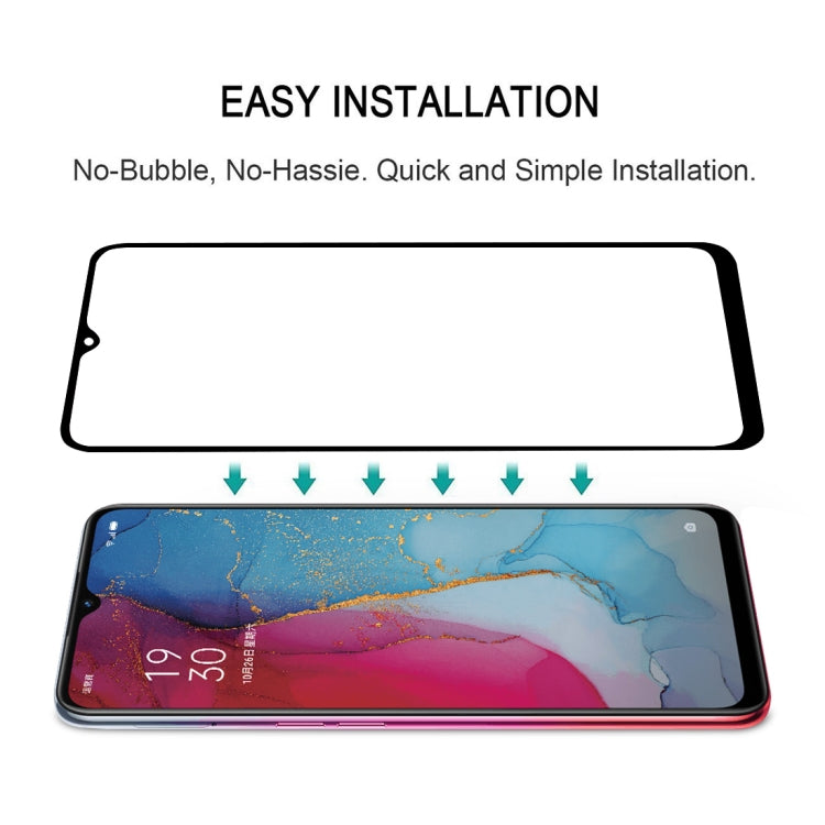 25 PCS For OPPO Reno 3 / Reno3 Youth Full Glue Full Cover Screen Protector Tempered Glass Film