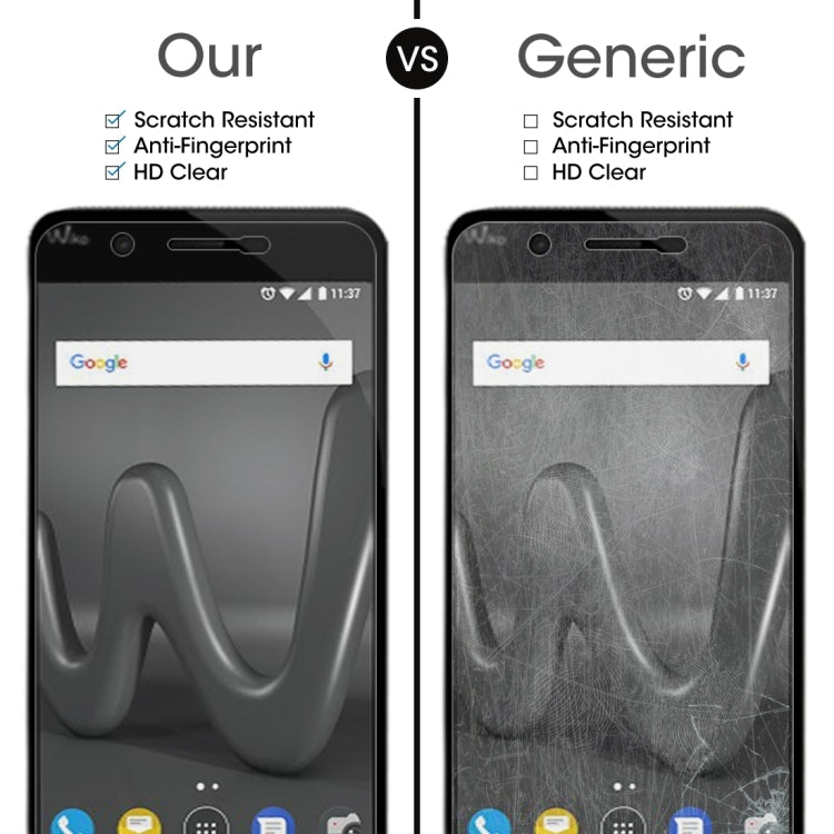 2 PCS for Wiko Harry 0.26mm 9H Surface Hardness 2.5D Curved Edge Tempered Glass Screen Protector