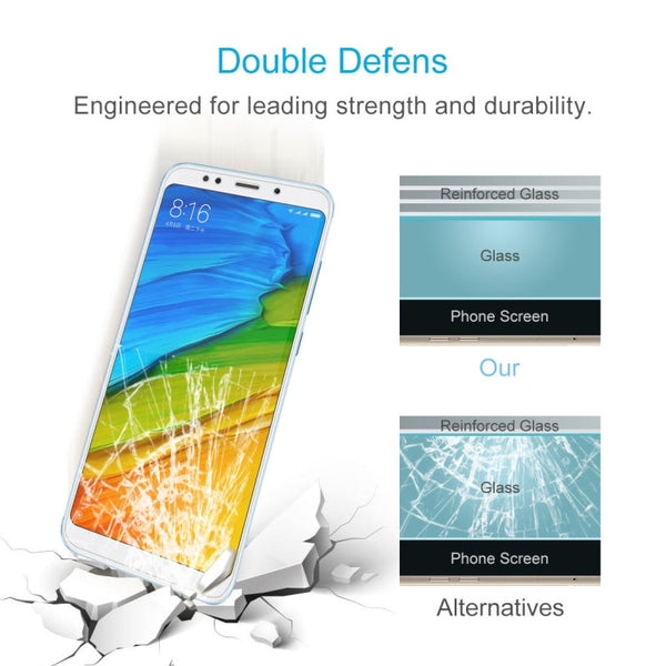 50 PCS for Xiaomi Redmi 5 Plus  0.26mm 9H Surface Hardness 2.5D Curved Edge Tempered Glass Screen Protector