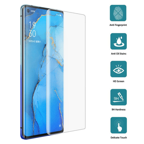 25 PCS For OPPO Reno3 Pro 9H HD 3D Curved Edge Tempered Glass Film (Transparent)