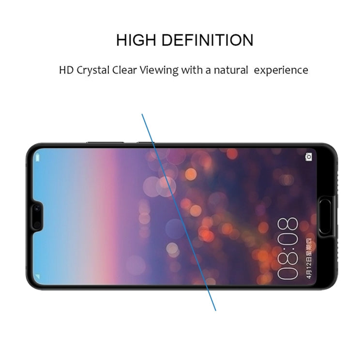 25 PCS 9H Silk Print Full Screen Full Tempered Glass Film for Huawei P20