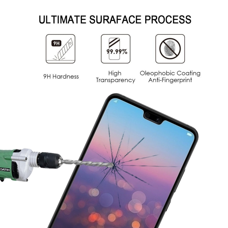 25 PCS 9H Silk Print Full Screen Full Tempered Glass Film for Huawei P20