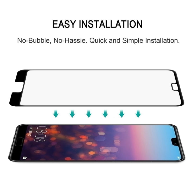 25 PCS 9H Silk Print Full Screen Full Tempered Glass Film for Huawei P20
