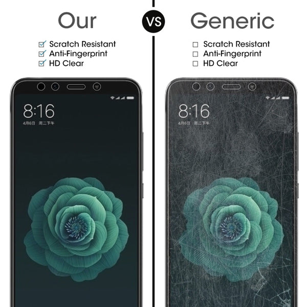 100 PCS 0.26mm 9H 2.5D Tempered Glass Film for Xiaomi Mi 6X & A2