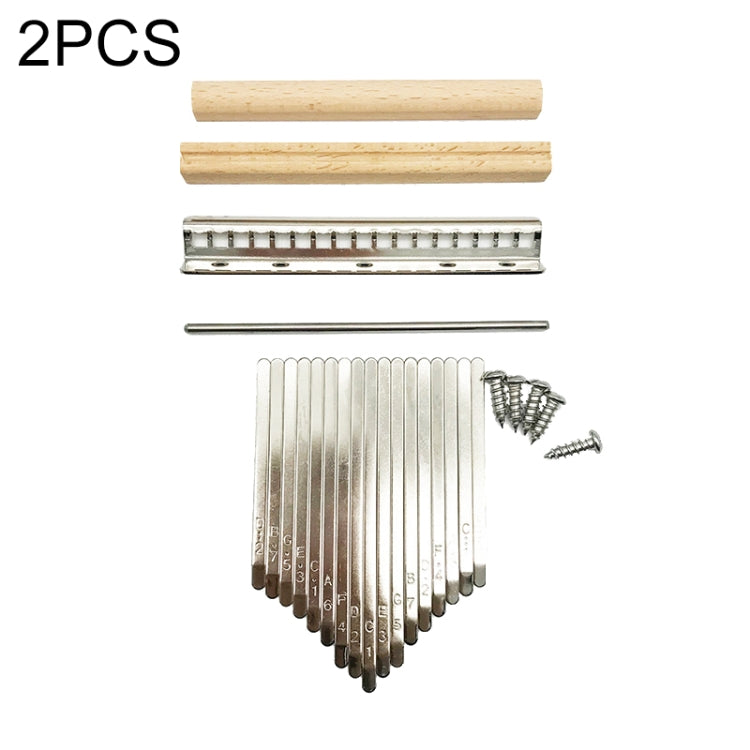 2 PCS 17 Tone Thumb Piano Keys Kalimba Pick Accessories Kit, 2 PCS 17 Tone