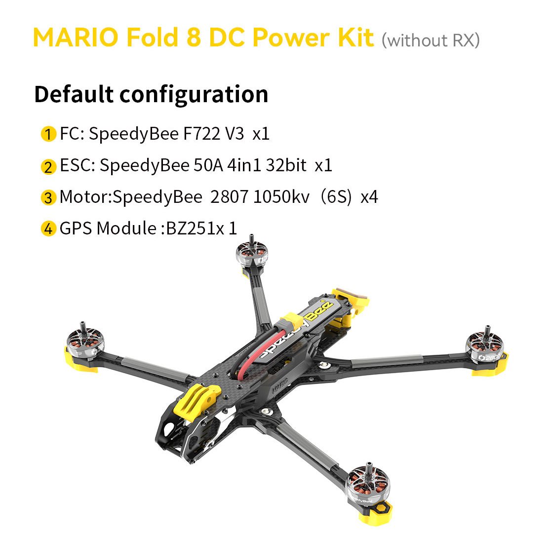 SpeedyBee Mario 8 DC Foldable Frame