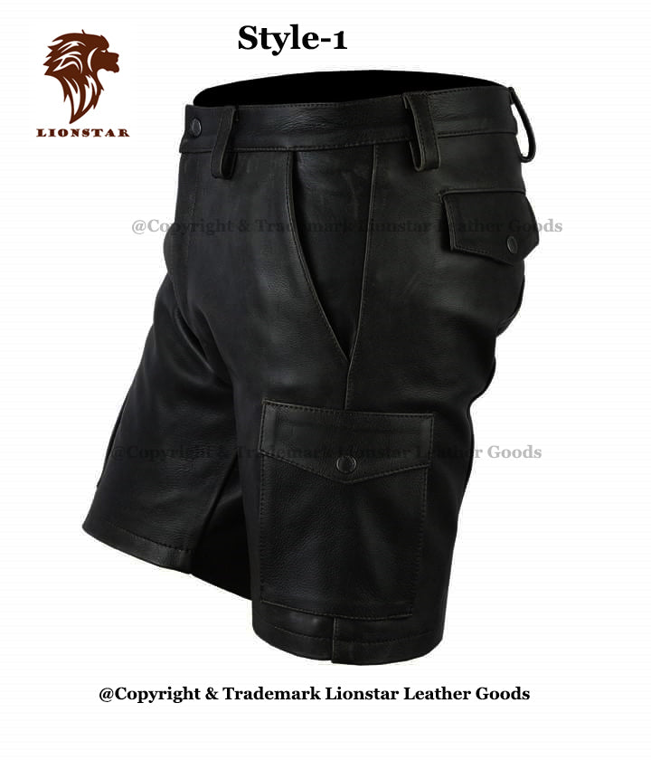 Lionstar Victor Sheepskin Leather Shorts for Men (Gay Gear)