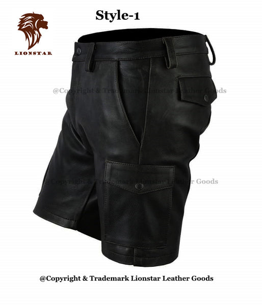Lionstar Victor Sheepskin Leather Shorts for Men (Gay Gear)