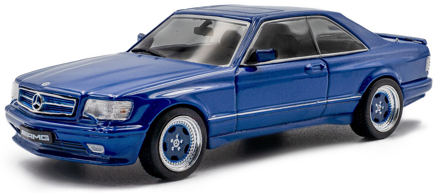 Mercedes-Benz 560 SEC AMG Widebody 1990 Linarite Blue Pearl 1:43 Scale Solido Diecast Model