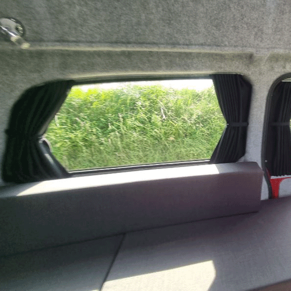 For Mercedes Vito MK2 Bare-Metal Interior Premium Window Curtains - Black/Black - CREATE YOUR OWN BUNDLE!Van-X
