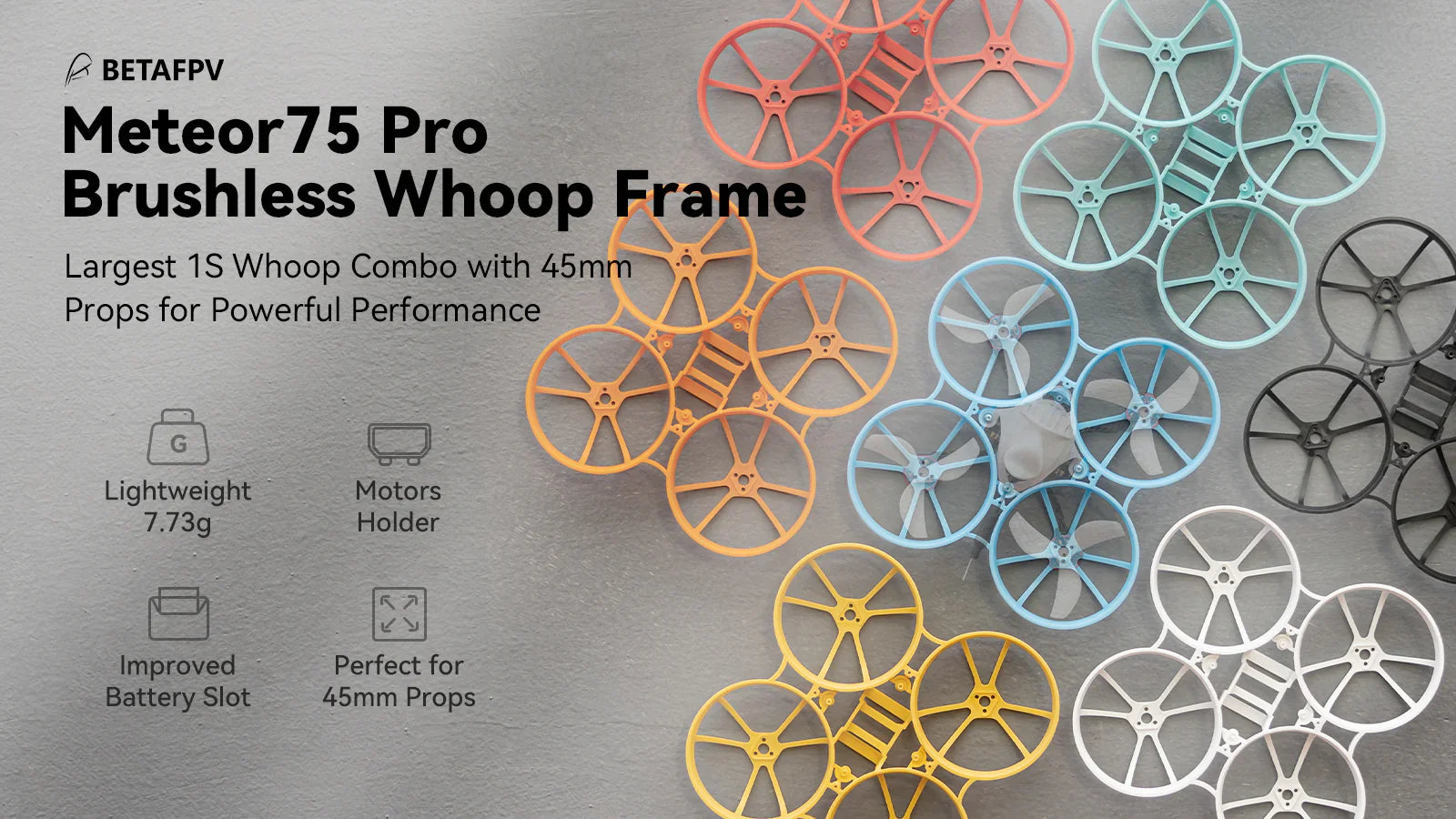 BetaFPV Meteor75 Pro Brushless Whoop Frame