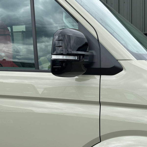 For MAN TGE Mirror Covers -  Set of 2 - Gloss Black | Van-X