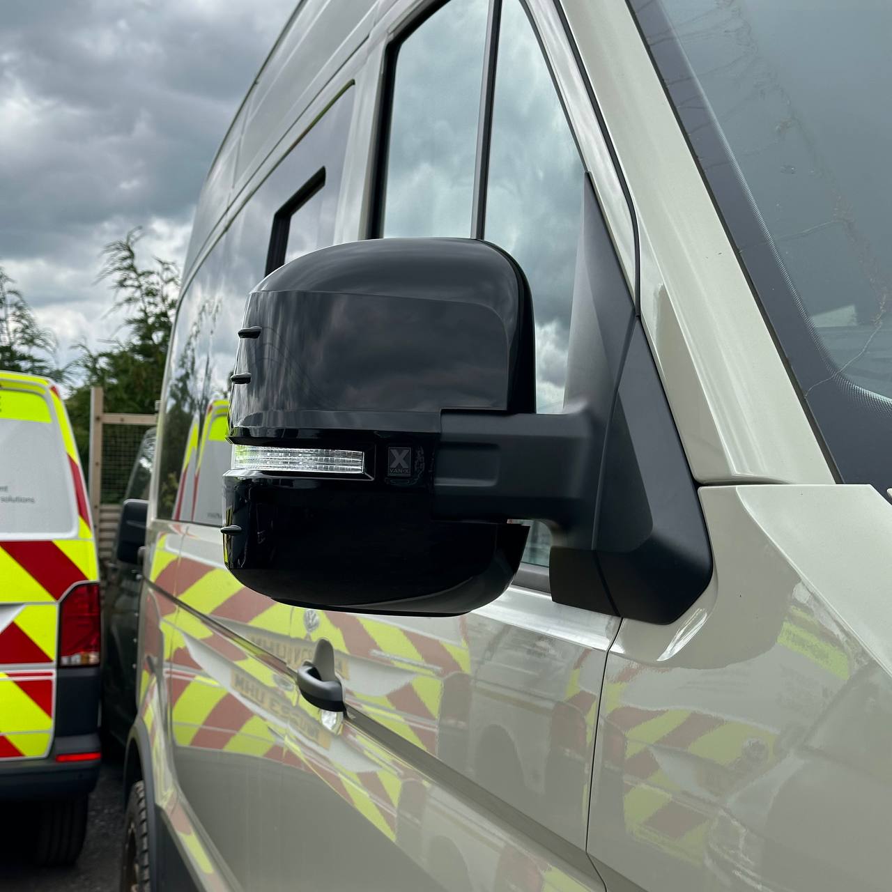 For VW Crafter New Shape Mirror Covers -  Set of 2 - Gloss Black | Van-X