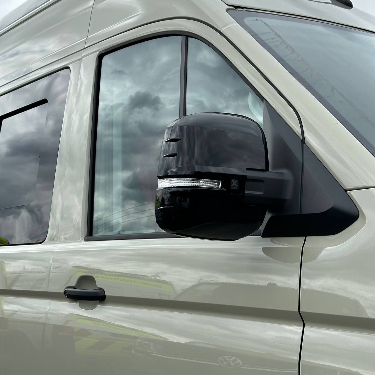 For MAN TGE Mirror Covers -  Set of 2 - Gloss Black | Van-X