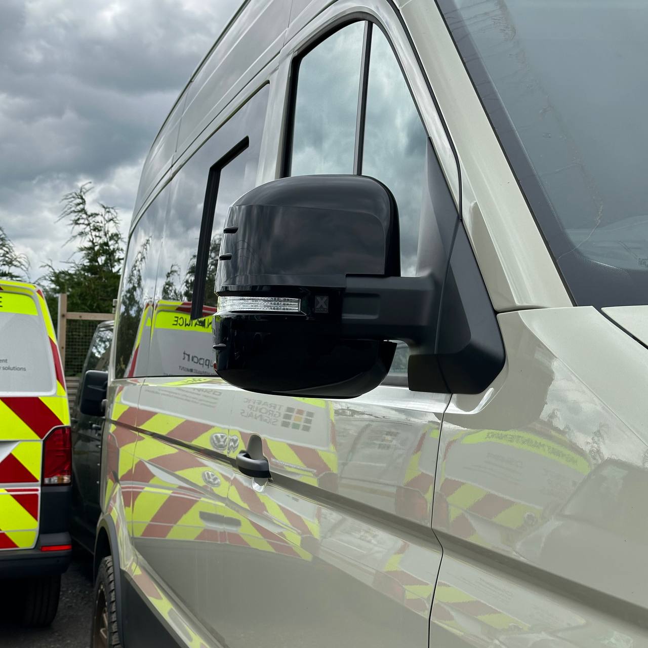 For MAN TGE Mirror Covers -  Set of 2 - Gloss Black | Van-X