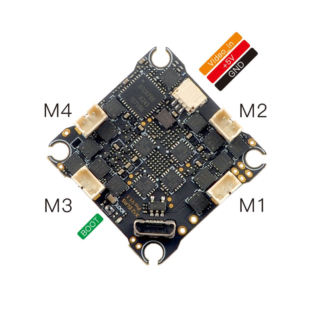 Happy Model - X12 ELRS Pro v1.1 5-IN-1 AIO flight controller built-in 2.4G ELRS V3.0 and OPENVTX