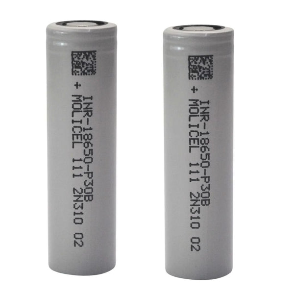 2pc Molicel INR-18650-P30B 3000mAh 30A Lithium Ion Battery